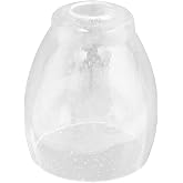 Anmire Clear Seeded Glass Shade, Modern Light Fixture Replacement Globe or Cover with 1-5/8-Inch Fitter for Chandelier Wall Sconce Pendant Light, G0022