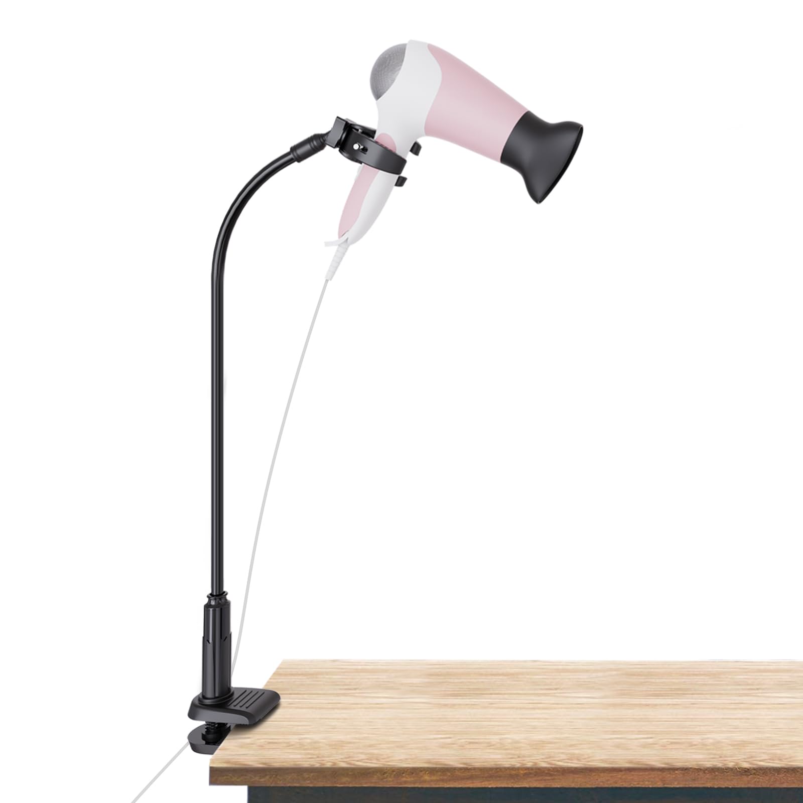 Linkidea Hair Dryer Stand, 360 Degree Rotating Blow Dryer Holder Hands-Free, Gooseneck Bracket with Clamp Mount for Dog Cat Grooming Home Salon — image 1