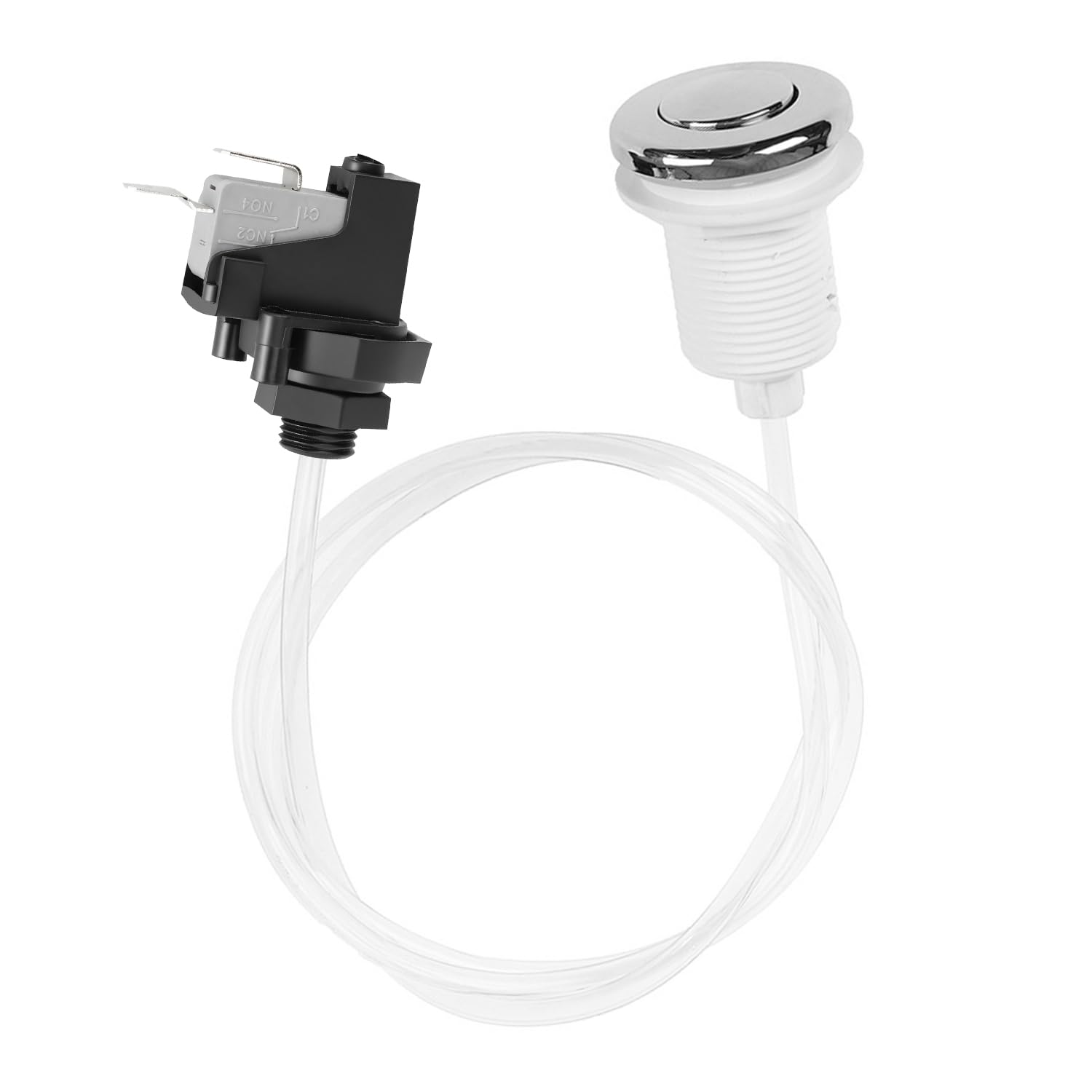 250V Air Button Switch Set, Spa Pool On Off Push Pneumatic Switch Air Pump Sanitary Equipment Button Switch Kit Bath Tubing Kits for Home Tool