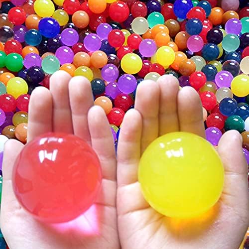 Vase Fillers - MoMoee 500PCS Large Water Gel Beads, Jumbo Water Growing Balls for Kids Non Toxic Sensory Playing,Giant Water Jelly Pearls Rainbow Mix for Plants Vase Filler,Wedding Home Decoration