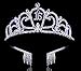 Bienvenu Women's Sweet 16 Birthday Tiara With Loops, Crystal Rhinestone Crown, Silver