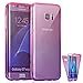 AMASELL Ultra Thin Case Design for Galaxy S7 Edge,[Full-Body 360 Coverage protective] Scratch-Resistant Crystal Soft TPU Silicone Rubber Cover, Pink Purple