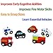 NIMNIK Wooden Cars for Toddlers Bus Engine Emergency Vehicles | Small Cars, Mini Transportation Vehicles | Educational Toy for Early Learning for 3-10 Year Olds