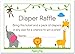 50 Diaper Raffle Tickets for Baby Shower Boy or Girl (50 Pack) - Bring a Pack of Diapers to Win a Prize - Baby Shower Invitations Inserts Request Cards Games Decorations Supplies - Jungle Zoo Animals