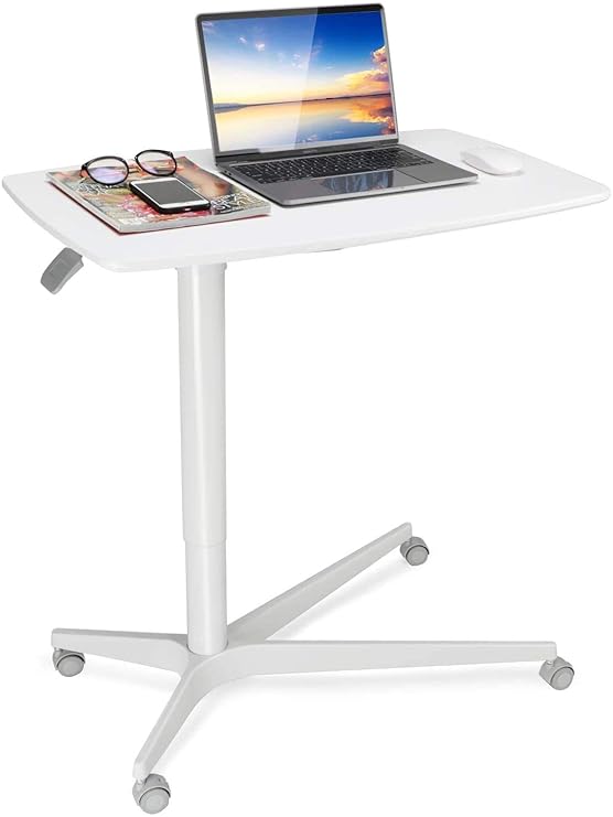 Mobile Laptop Standing Desk Table Height Adjustable Sit to Stand