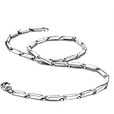 Merdia Stainless Steel Ingot Chains for Men | Made of Stainless Steel Necklaces for Men | Special Occasions Mens Necklace Pendant, Jewelry Chain | Male Neck Chain | Thin Necklace Jewelry, 20 Inches