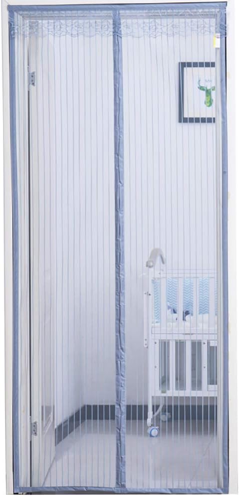 YXDDG Magnetic screen door Heavy duty mesh curtain Cat proof clear car garage full frame dog glass magnets sliding french balcony-gray 95x210cm(37x83inch)