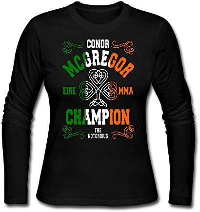 Women's Conor Mcgregor Eire Mma The Notorious Cotton Long Sleeve Tshirt
