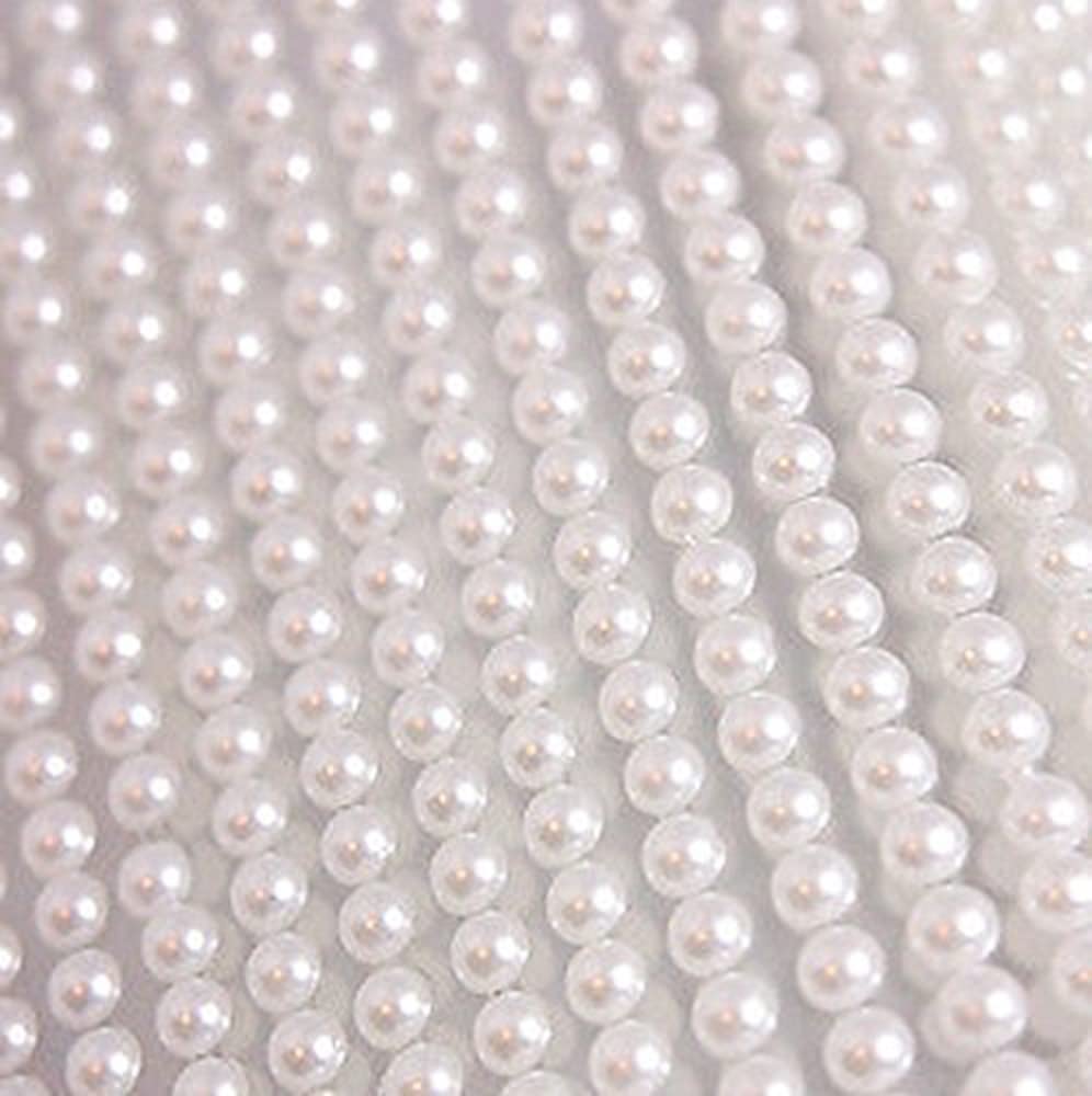 Syntego 400 Self Adhesive Pearls 6mm Small Round Pearl Stick On Adhesive Beads Embellishment (White) — image 1