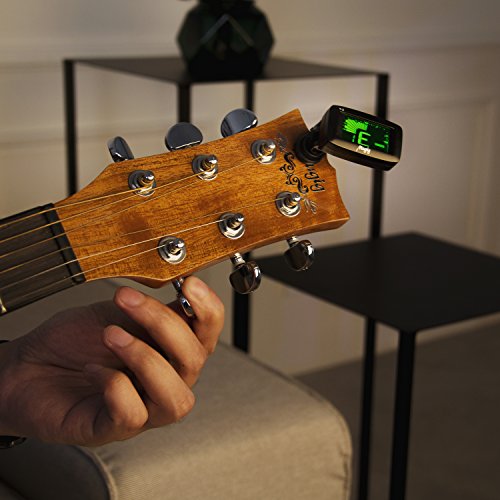 Mugig Guitar Tuner Clip-on Tuner for Guitar, Ukulele, Bass, Violin, Chromatic Tuning, 360 degree bright display, one button simple to use. - Thumbnail 6