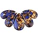 SUNYIK Copper Sea Sediment Jasper Stone Loose Bead Set for Jewelry Making,Top Trilled,Teardrop Purple