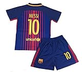 Messi #10 2017-2018 NEW FC Barcelona Home Jersey & Shorts for Kids/Youth (6-7 yrs old)