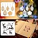 24 Pcs Christmas Stencils, 6x6 in Christmas Painting Stencil Craft for Art Drawing, Wood, Window, Glass Door, Car Body, Greeting Cards, Albums,Scrapbook, Notebook, Journal, Wall, Face Cookie Decor