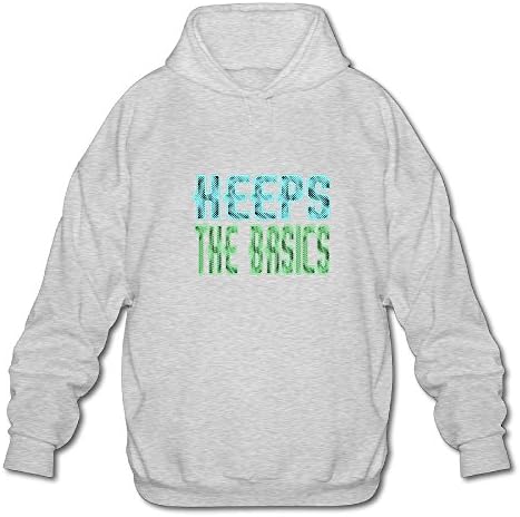 Heeps The BasicsLong Sleeve For Men Custom Hoodie SweatshirtsizeKey1Ash