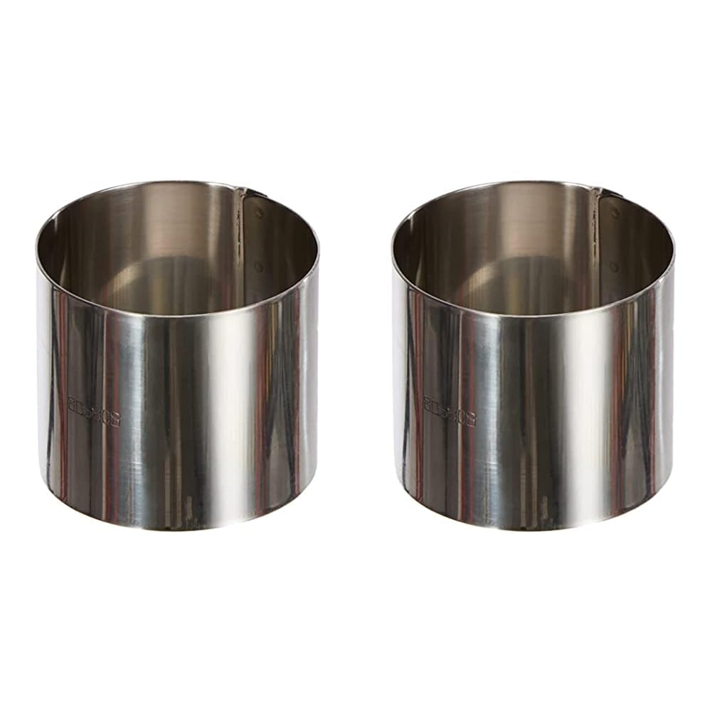 Ibili Pastry Ring 7x6 cm of Stainless Steel, Silver, 7 x 6 cm (Pack of 2)