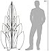 H Potter Garden Lotus Bud Trellis for Climbing Plants Wrought Iron Metal Obelisk for Patio Deck Flowers Weather Resistant Yard Art