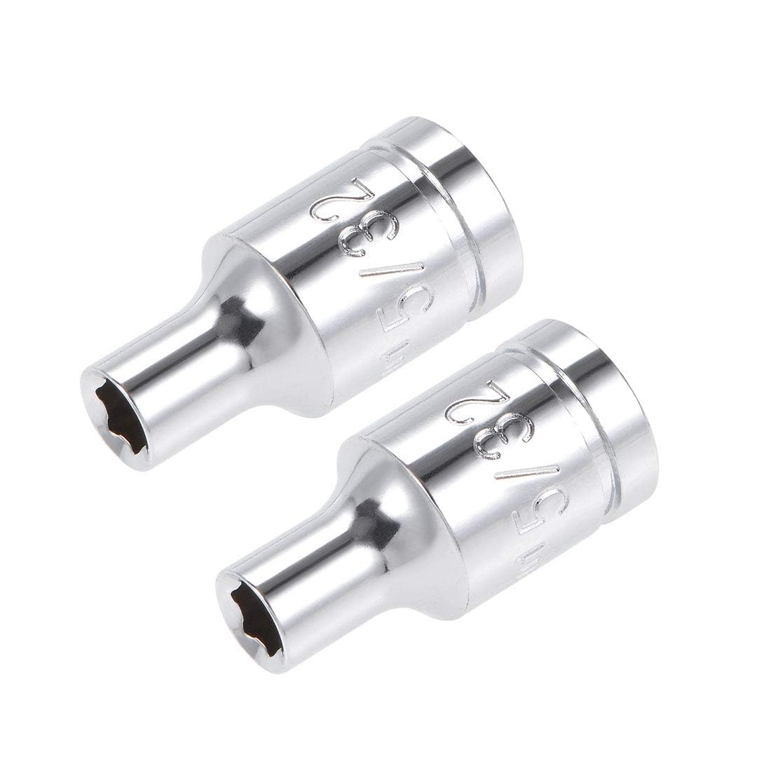 TOP-VIGOR 2Pcs 1/4-inch Drive 5/32-inch 6-Point Shallow Socket, Cr-V Drive Socket for Auto Repairing and Household