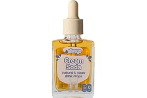Allways Drops Natural Cream Soda Water Enhancer | Sugar-Free, Zero Calories, Monk Fruit Sweetened | Glass Bottle for On-the-Go Hydration | Kids & Adults | 50 Servings | Pack-of-1