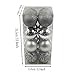 Valery Madelyn 16ct 80mm Essential Silver Shatterproof Christmas Ball Ornaments Decoration,16 Pcs Metal Hooks Included,Themed with Tree Skirt(Not Included)