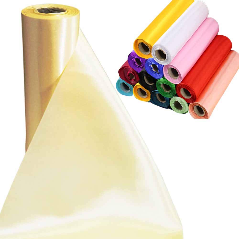 Time to Sparkle 29cmx20m (Ivory) Satin Roll Sash Fabric Chair Cover Bows Table Runner Sashes Swags for Wedding Party