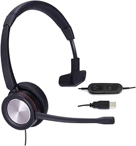 MKJ USB Headset with Microphone Noise 