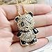 Acxico Lovely Panda Crystal Diamond Inlay Metal Pendant Necklace