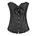 AZONT Women Sexy Push up Shapewear Underbust Corset Bustier with G-string (XL, Black)