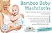 Brooklyn Bamboo Organic Bamboo Baby Washcloths (Pack of 6) Premium Quality Extra Soft & Highly Absorbent Face Towels (10 x 10 Inches Reusable Wipes) - Perfect Cloth for Sensitive Skin of all Age, Blue