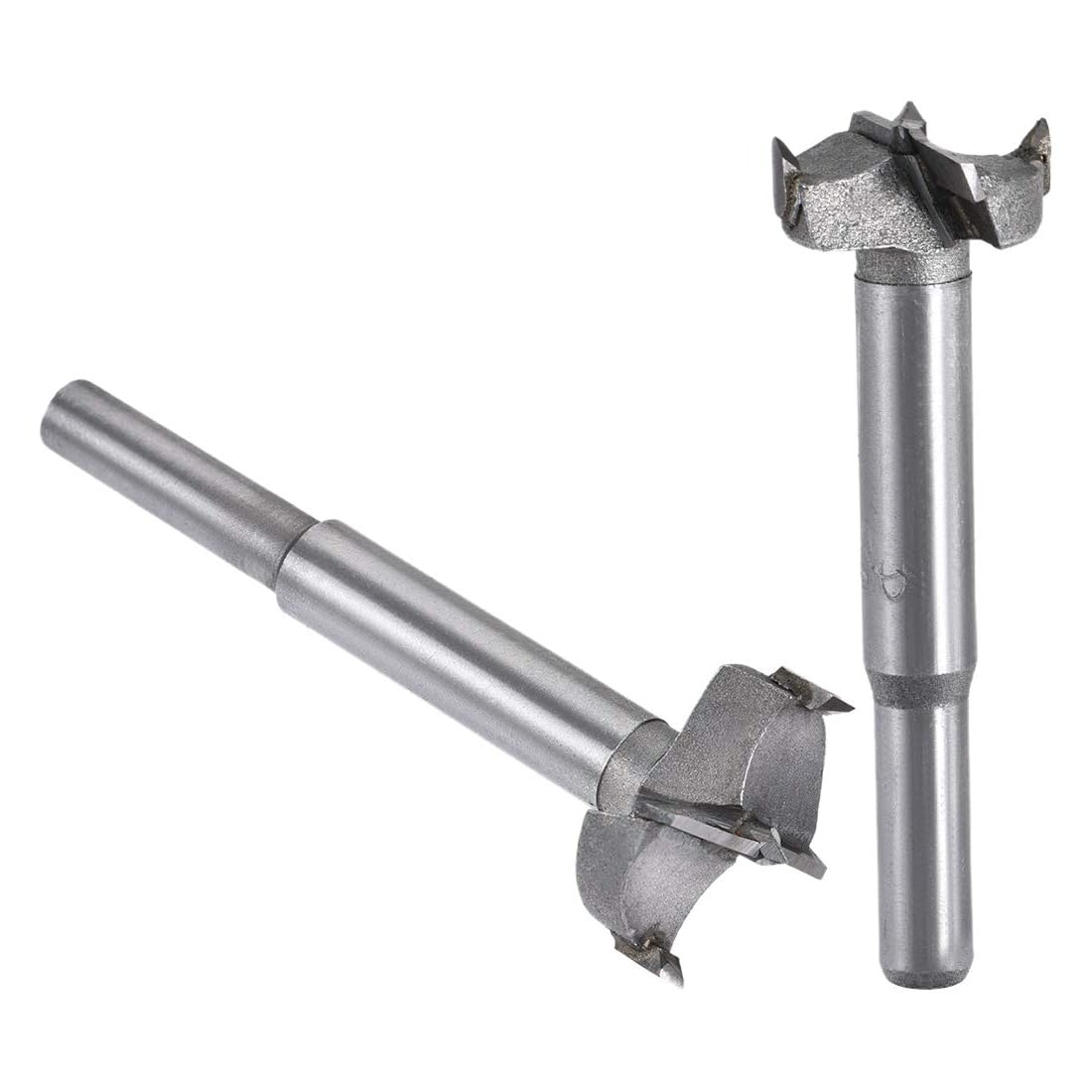 MACHSWON 2 PCS Forstner Drill Bits Tungsten Carbide Wood Hole Saw Opener Drill Bit 24mm+25mm Woodworking Drilling Boring Bit Cutter