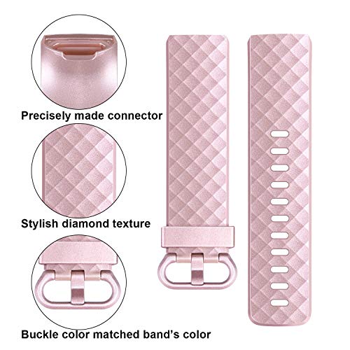 AK Bands Compatible with Fitbit Charge 3 Bands (2 Pack), Sports Replacement Wristbands for Fitbit Charge 3/Fitbit Charge 3 Special Edition Women Men, Small Large - Thumbnail 2