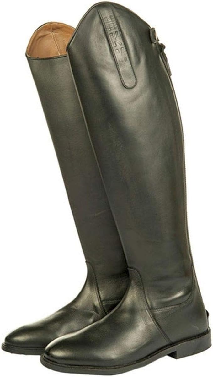 Black EUR 36 HKM Mens Italian Riding Boots Soft Leather Normal/Extra Wide 9100 black36 Men's