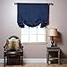 Best Home Fashion Premium Thermal Insulated Blackout Tie-Up Window Shade - Rod Pocket - Navy - 42