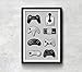 Game Pad Print, Gaming Poster, Gaming Art, Gaming Wall Art, Gaming Print, Gaming Illustration, Vintage, Gaming Decor, Retro, Hipster, Cool