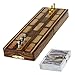 ShalinIndia Cribbage Boards and Pegs Set with Storage - 5 inches by 3 inches by 2 inches - Great Gift for Adults