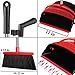 UDAODFA Premium Broom and Dustpan Set with Long Handle, Self-Cleaning Broom Bristles Ideal for Kitchen, Home and Lobby Broom and Dustpan Combo (Orange)