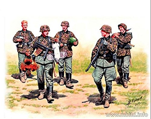 GERMAN ELITE INFANTRY, EASTERN FRONT 5 FIG WWII 1/35 MASTER BOX 3583