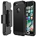 iPhone 7 Case, Trianium [Duranium Series] Heavy Duty Ultra Protective Cases Shock Absorption Hard Covers with Built-in Screen Protector+ Holster Belt Clip Kickstand for Apple iPhone 7 2016 -Black