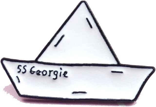 Fairy1 Paper Boat Brooches for Women Cartoon Stephen King's IT Enamel Pin Denim Jackets Collar Badge Pins