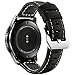 Galaxy Watch 46mm Bands, Maxjoy Gear S3 Frontier Classic Leather Watch Band 22mm Strap S3 Replacement Wristband with Metal Clasp Compatible with Samsung Galaxy Watch 46mm/ Gear S3 SmartWatch, Black
