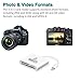 CF Card Reader, Lightning SD/TF/CF Card Adapter, Trail Game Camera Viewer for iPhone X/8 Plus/8/7 Plus/7/6s Plus/6s/6 Plus/iPad Mini/Air, Support iOS 11.3 and Before, No App Required, Plug and Play
