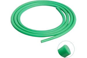 Feelers Industrial Green Solid Natural Latex Rubber Tubing 1/12"（Exactly 2mm）OD Speargun Band Slingshot Catapult Tube Rubber Hose for Sports Exercise and Fitness, 3M Length