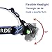 Headlamp,GRDE Rechargeable Led Headlamp Headlight Flashlight 3 Modes with Adjustable Thick Head Strap for Camping Hiking Fishing BBQ Repairing Night Walking Morning Running(Purple)