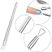 Frienda Cuticle Pusher Remover Kit, Stainless Steel Triangle Cuticle Peeler Scraper and Double Ended Cuticle Pusher Cutter Spoon Nail Cleaner Gel Nail Polish Nail Art Remover Tools (Silver)