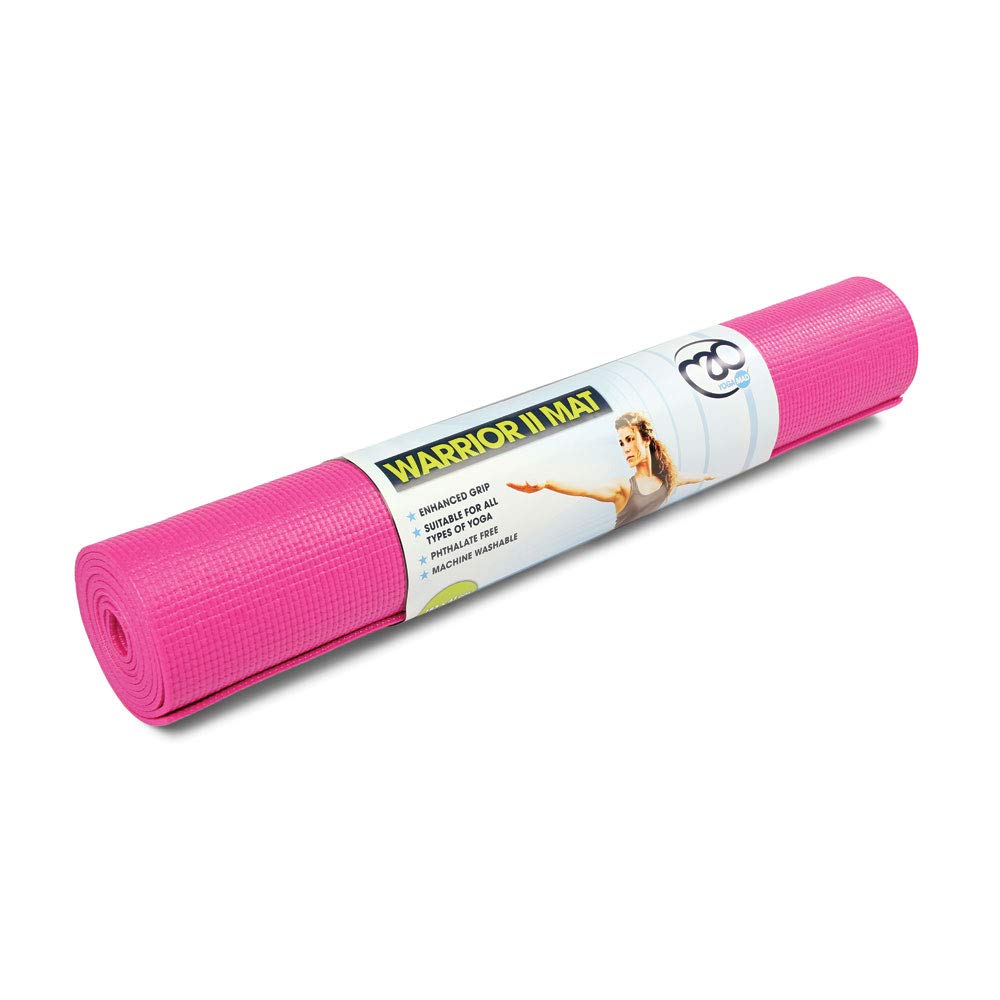 Yoga-Mad Women's Warrior ll Yoga Mat - Hot Pink, 4 mm