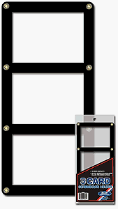 image for BCW 1-3CS-B 3 Card Screwdown Holder - Black Border