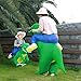 Halloween T-Rex Costume Inflatable Dinosaur Suit Halloween Dino Theme Party Dress Blow Up Costume Adult/Child (Child Green)