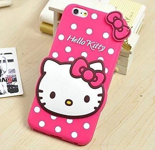 ANVIKA Cute Hello Kitty with Pendant Silicone Back Cover for Oppo F1S (Pink)