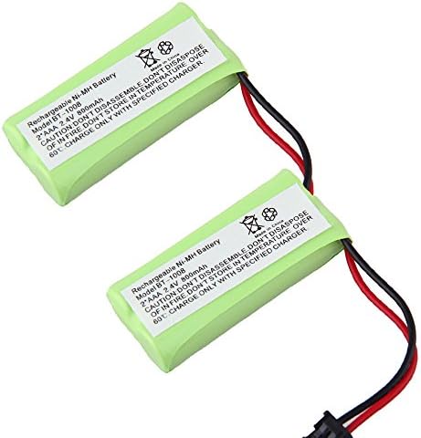 Cordless Home Phone Battery for Uniden Uniden BT1008 BT-1008 BT1016 BT-1016 BT1021 BT-1021 WITH43-269 WX12077 Sanyo CAS-D6325 CASD6325 Lenmar CBBT1008 CB-BT1008 (Pack of 2)