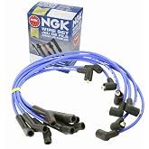 NGK Spark Plug Wire Set for Land Rover Discovery 4.0L 4.6L V8 1999-2004 | Fixes misfire, rough idle and surge from cracked plug wires; complete wire set; clears P0300. OE replacement.
