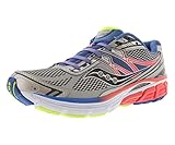 Saucony Women's Omni 14 Running Shoe, Silver/Blue/Coral, 7.5 M US